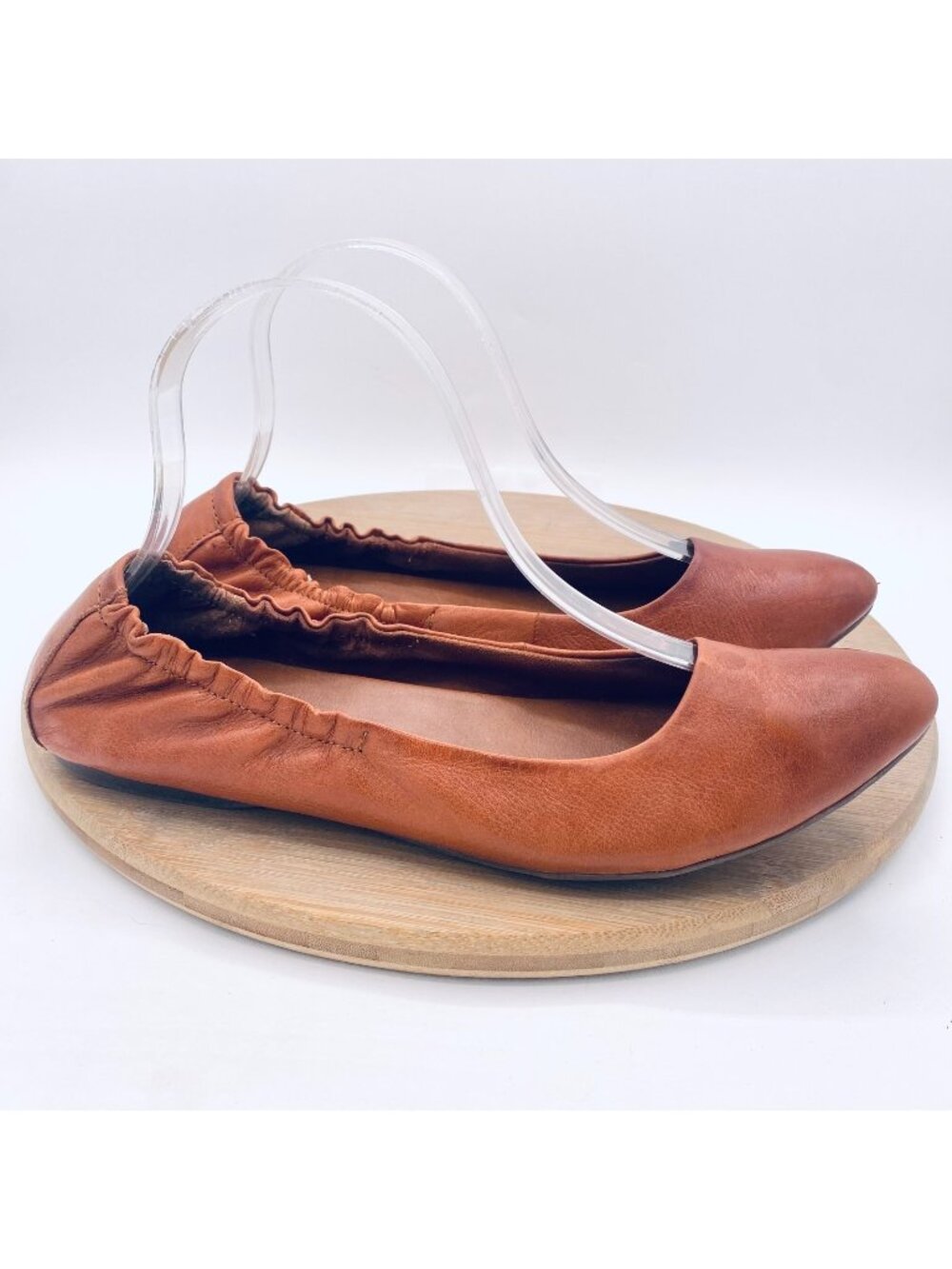 Kork Ease Shoes Womens 8.5 Brown Leather Julie Ballet Flats Minimalist